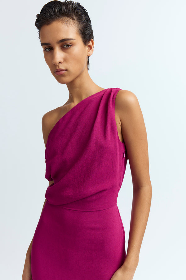 Kira Midi Dress in Crepe