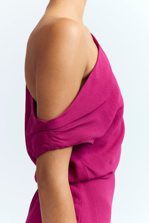 Kira Midi Dress in Crepe