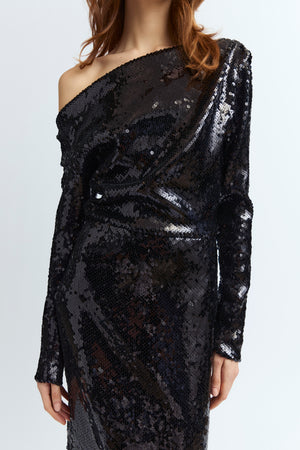 Danae Midi Dress in Sequin