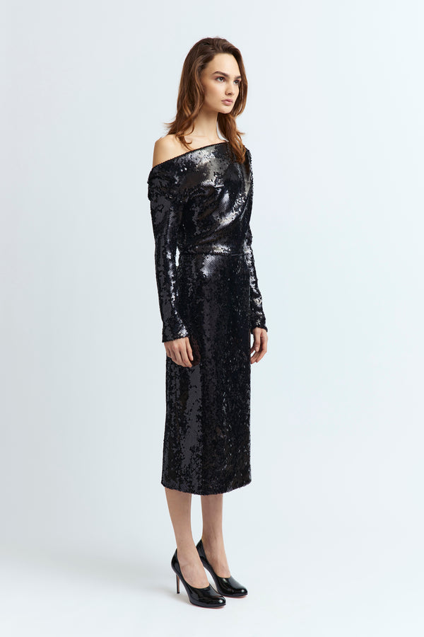Danae Midi Dress in Sequin