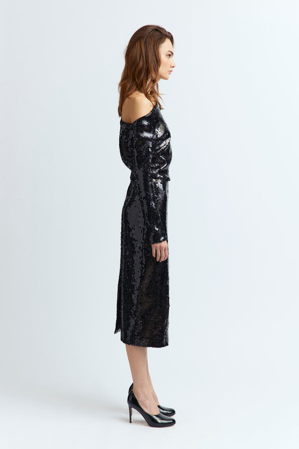 Danae Midi Dress in Sequin