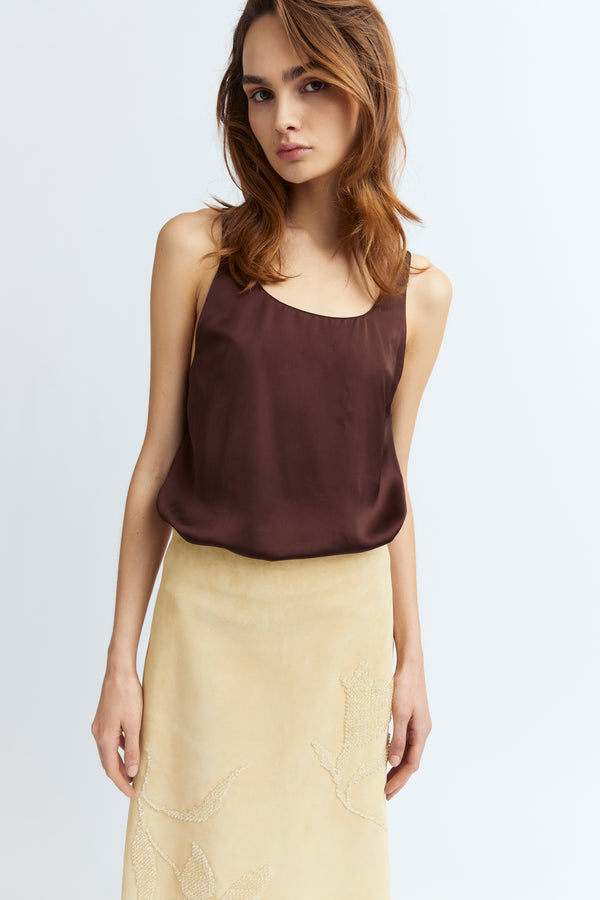 Gilda Top in Satin
