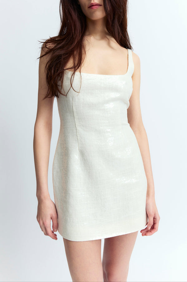 Sior Dress in Linen Sequin