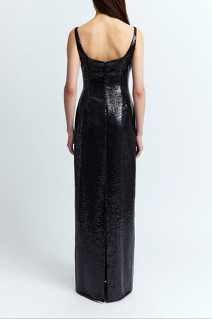 Electra Gown in Linen Sequin