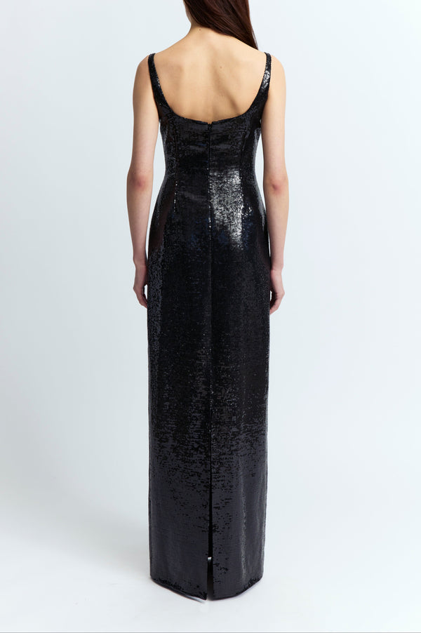Electra Gown in Linen Sequin