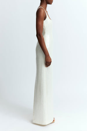 Electra Gown in Linen Sequin