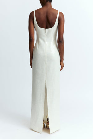 Electra Gown in Linen Sequin