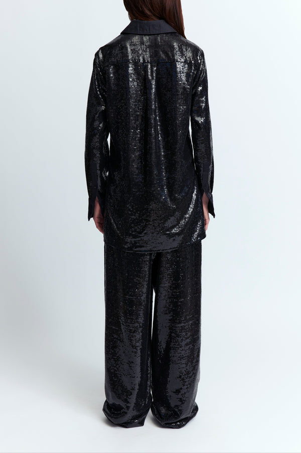 Marley Shirt in Linen Sequin