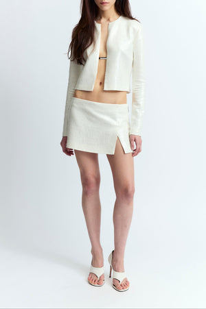 Minerva Skirt in Linen Sequin