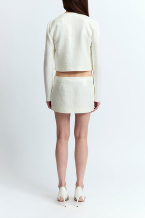 Keid Cardigan in Linen Sequin