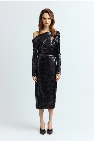Danae Midi Dress in Sequin