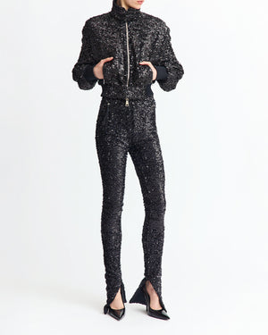 Azra Trouser in Textured Sequin