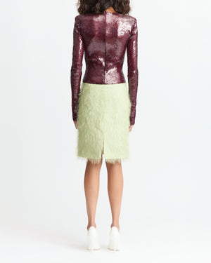 Delta Midi Skirt in Fine Texture