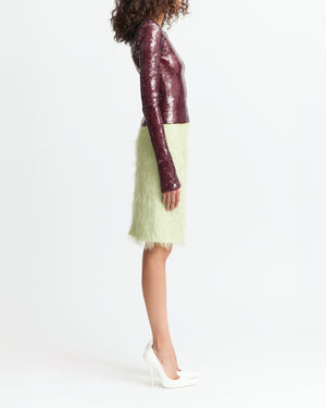 Delta Midi Skirt in Fine Texture