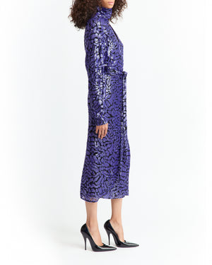 Epole Midi Dress in Lace Sequin