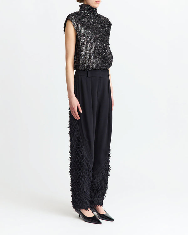 Pola Trouser in Textured Cotton