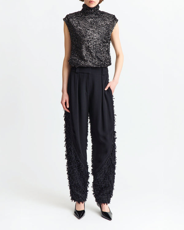 Pola Trouser in Textured Cotton
