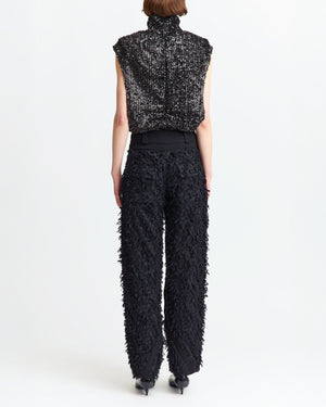 Pola Trouser in Textured Cotton