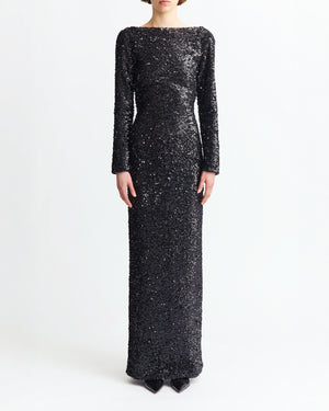 Reta Gown in Textured Sequin