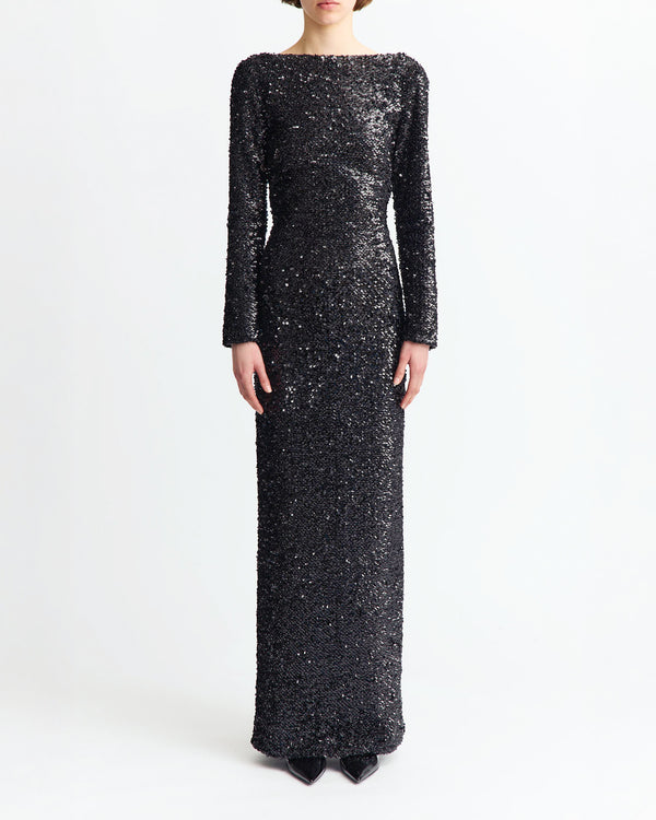 Reta Gown in Textured Sequin