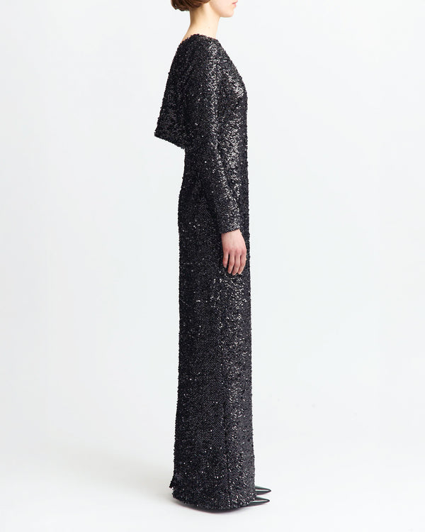 Reta Gown in Textured Sequin