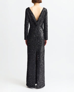 Reta Gown in Textured Sequin