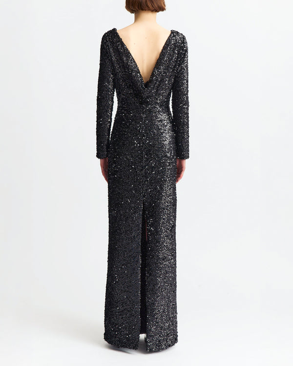 Reta Gown in Textured Sequin