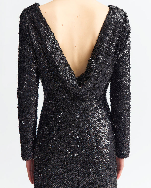 Reta Gown in Textured Sequin