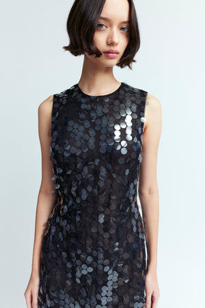 Tovia Midi Dress in Sequin