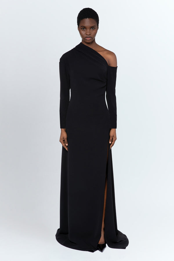 Adelaide Gown In Black Crepe