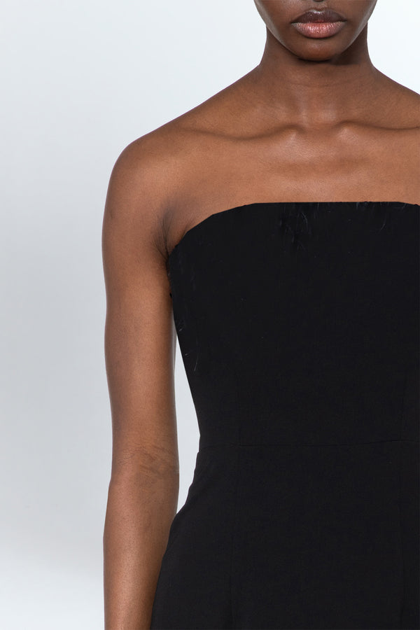 Samare Gown In Black Crepe