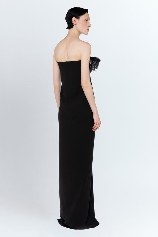 Mirai Gown In Black Crepe