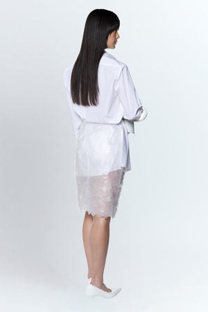 Delta Midi Skirt In Brina Frost Film Sequin