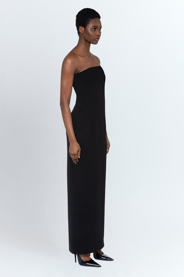 Samare Gown In Black Crepe