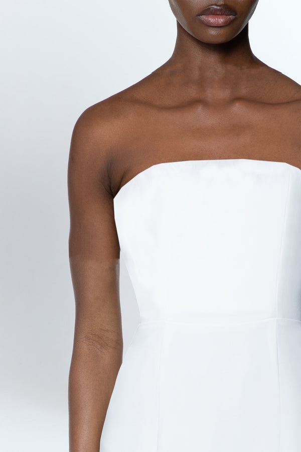 Samare Gown In White Crepe