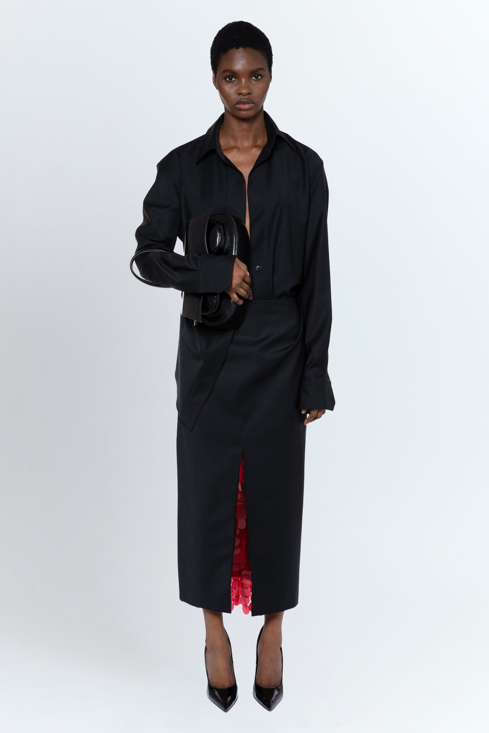 Zure Midi Skirt In Nero Tailoring