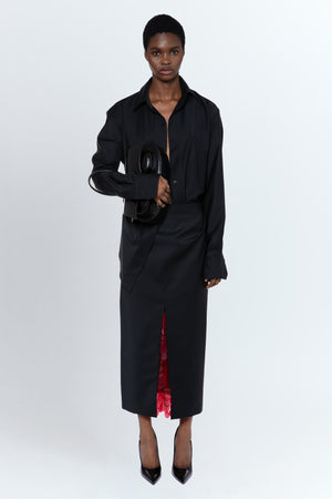 Zure Midi Skirt In Nero Tailoring