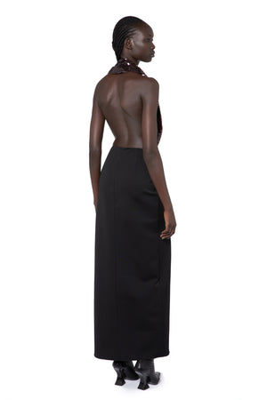Vesper Midi Dress In Bitter Chocolate Sequin