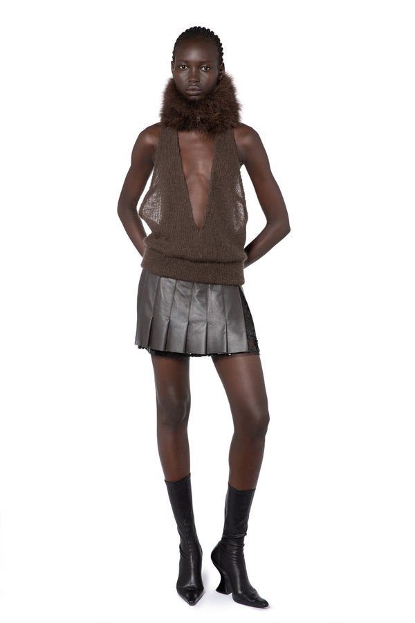 Salina Knit Top In Bitter Chocolate