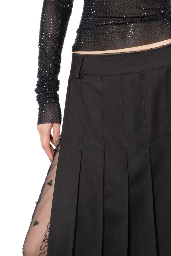 Brone Midi Skirt In Bitter Chocolate