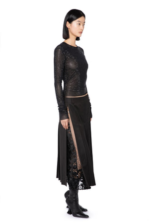 Brone Midi Skirt In Bitter Chocolate