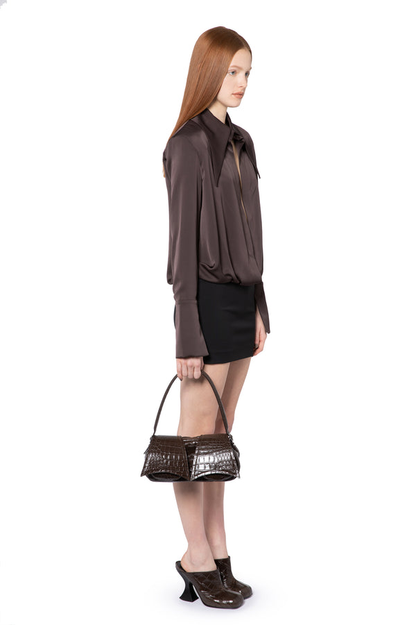 Dara Mini Dress In Bitter Chocolate