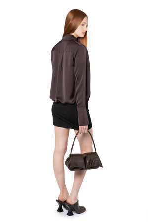 Dara Mini Dress In Bitter Chocolate