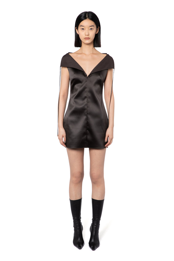 Prue Mini Dress In Bitter Chocolate