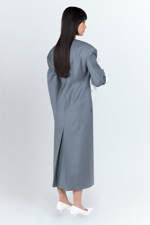 Pertia Coat In Grigio Piombo Tailoring