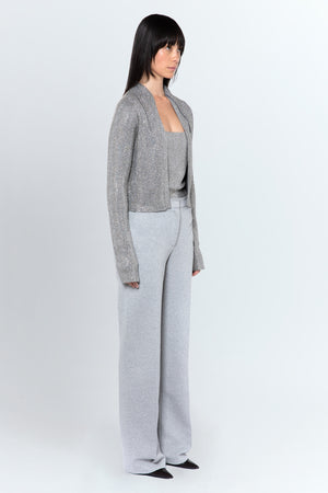 Vitara Embellished Knit Cardigan in Grigio