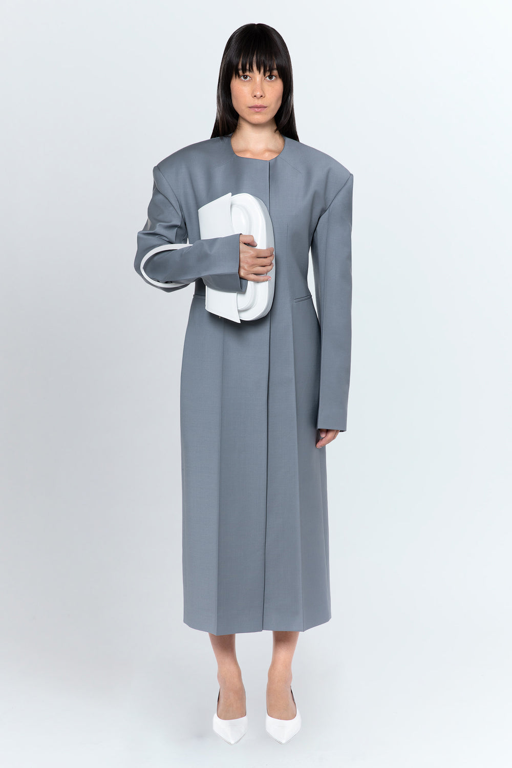 Pertia Coat In Grigio Piombo Tailoring