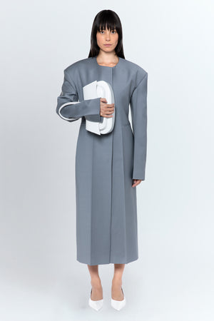 Pertia Coat In Grigio Piombo Tailoring