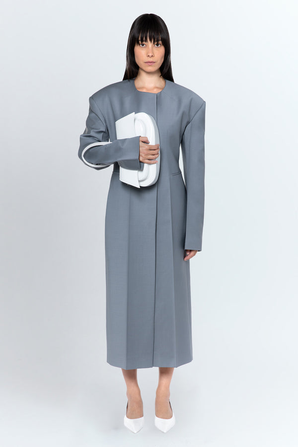 Pertia Coat In Grigio Piombo Tailoring