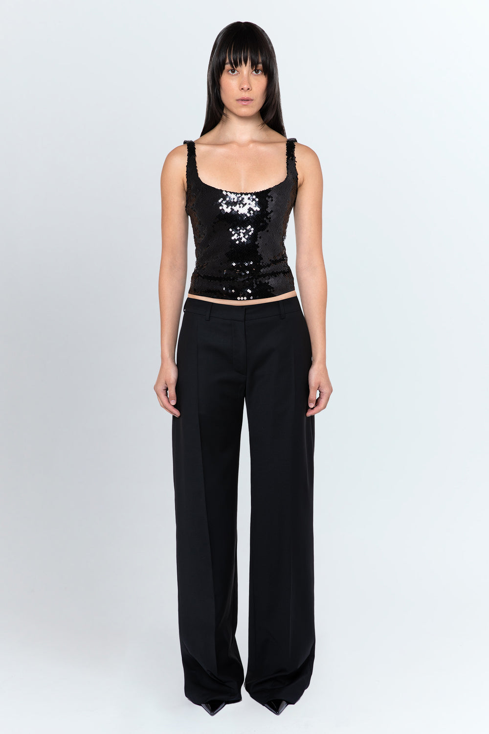 Hornet Tank In Nero Sequin